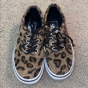 Leopard print vans